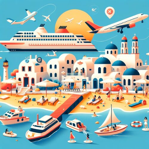 Comment Se Déplacer De Mykonos À Santorin en ferry et un avion