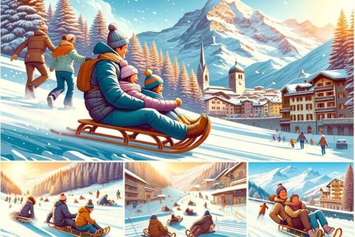 La luge et le tobogganing sports d'hiver en Vallée d'Aoste